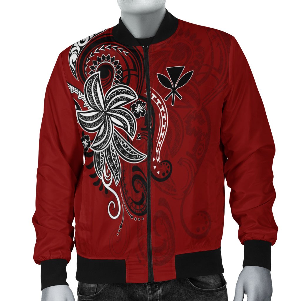 Hawaii Kanaka Maoli Men's Bomber Jacket - Abstract Style