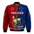 TokoUso Bomber Jacket Tonga and Samoa United We Stand Divided We Fall LT14