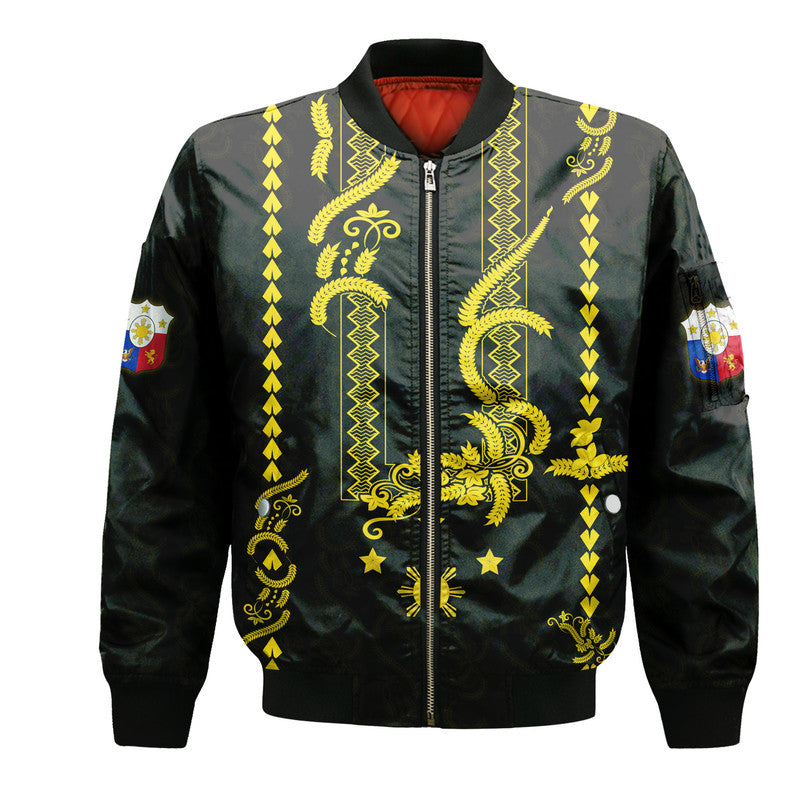 Philippines Bomber Jacket Pechera With Side Barong Patterns LT9