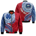 Samoa Personalised Bomber Jacket Independence Day Flag Style LT7