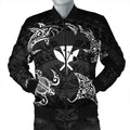 Polynesian Turtle Hammerhead Shark Ray Kanaka Hawaii Bomber Jacket Circle - AH