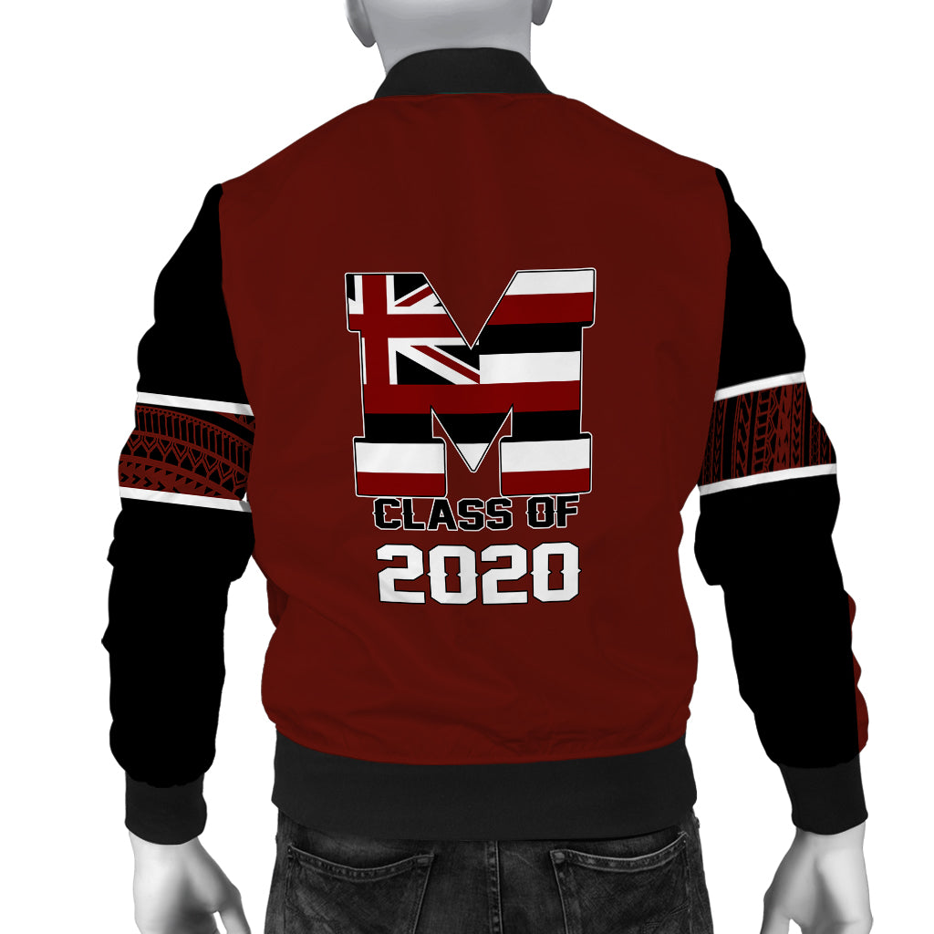 (Personalized) Hawaii Bomber Jacket - Farrington High Custom Your Class Bomber Jacket Maroon LT12