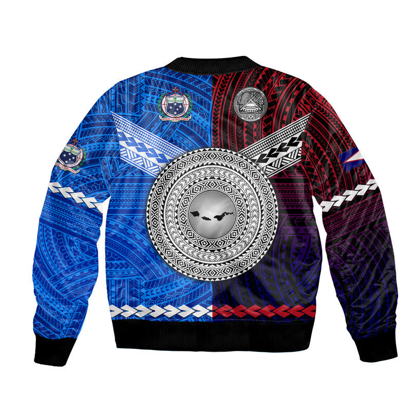 American Samoa And Western Samoa Bomber Jacket Together LT8
