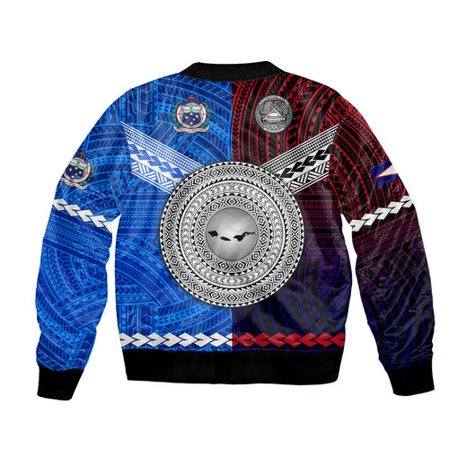 American Samoa And Western Samoa Bomber Jacket Together LT8
