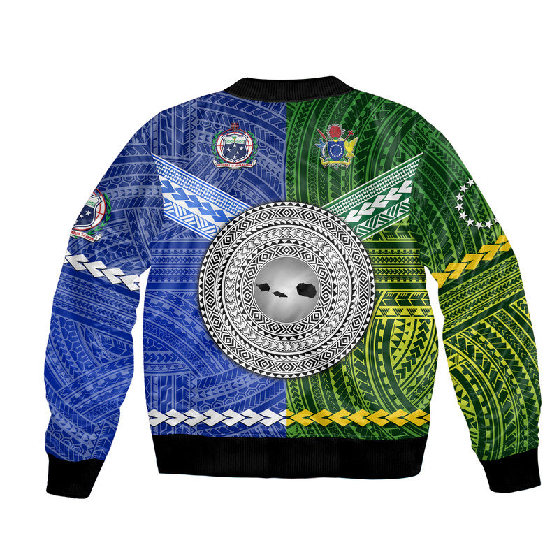 Samoa And Cook Islands Bomber Jacket Together LT8