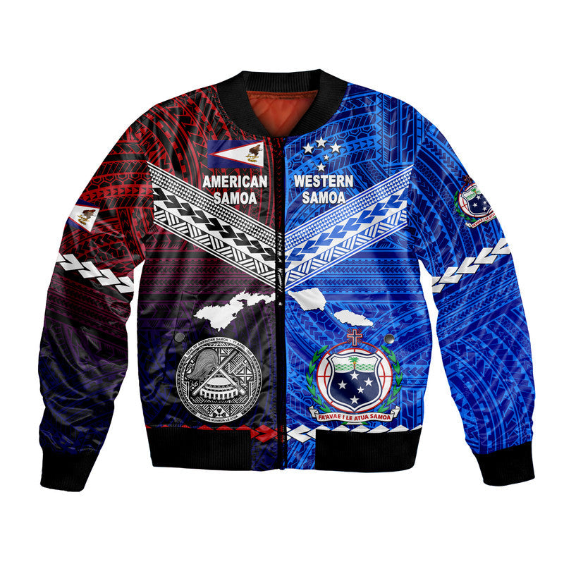 American Samoa And Western Samoa Bomber Jacket Together LT8