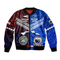 American Samoa And Western Samoa Bomber Jacket Together LT8