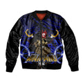 Hawaii Custom Personalised Bomber Jacket - Waipahu High School Marauders Pirates Polynesian Tribal Pattern-Navy Blue LT6
