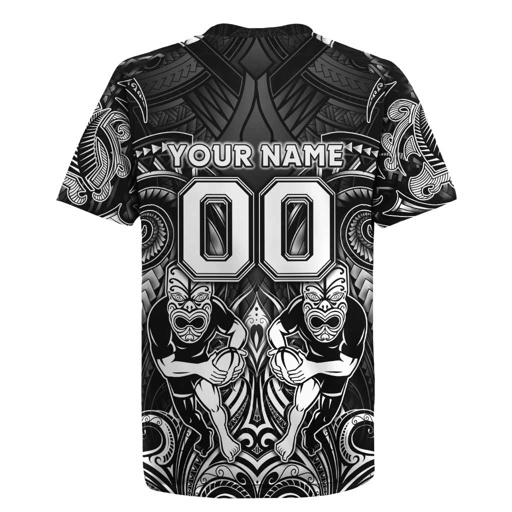 Personalized All Black Rugby Jersey New Zealand Rugby Mascot Maori DT02