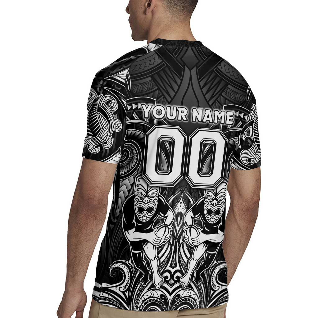 Personalized All Black Rugby Jersey New Zealand Rugby Mascot Maori DT02