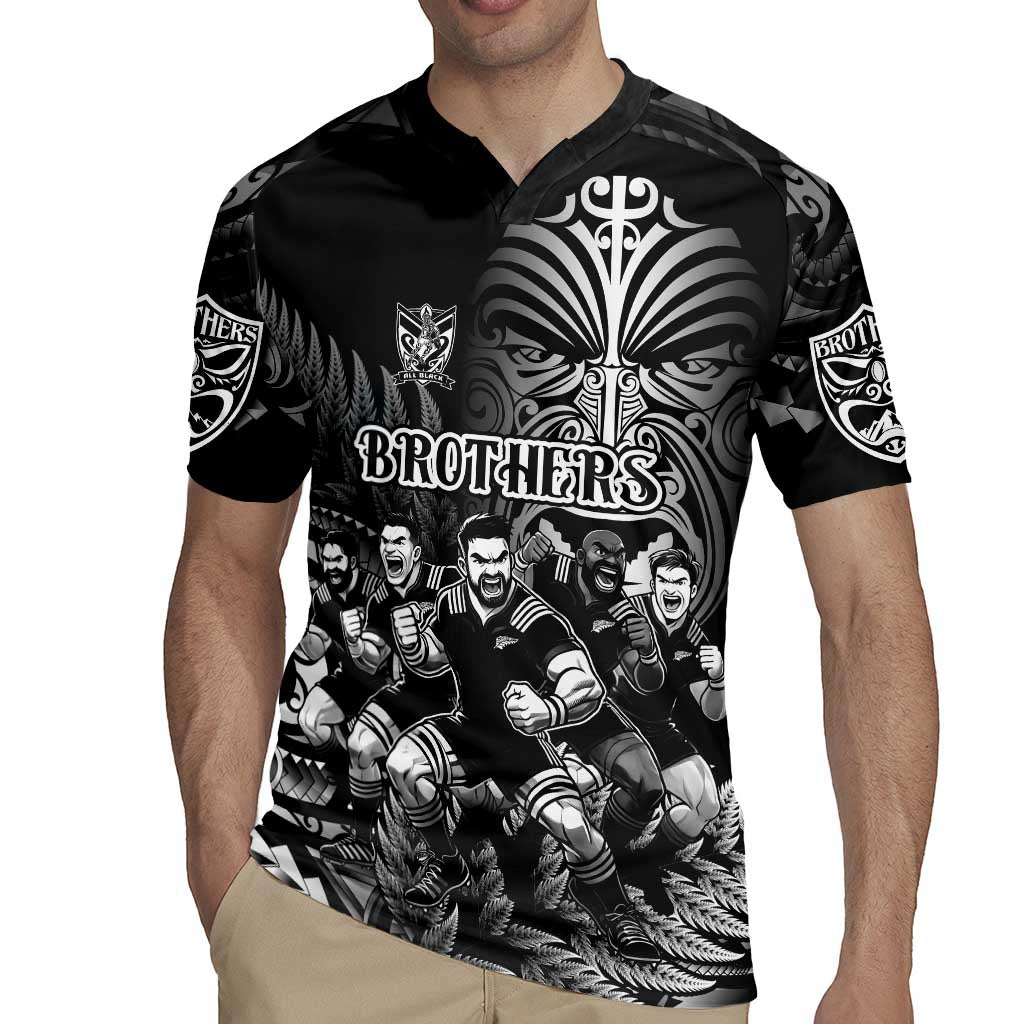 Personalized All Black Brothers Rugby Rugby Jersey New Zealand Maori Haka DT02