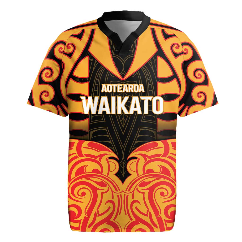Custom Aotearoa Waikato Rugby Jersey Maori Pattern New Zealand DT05