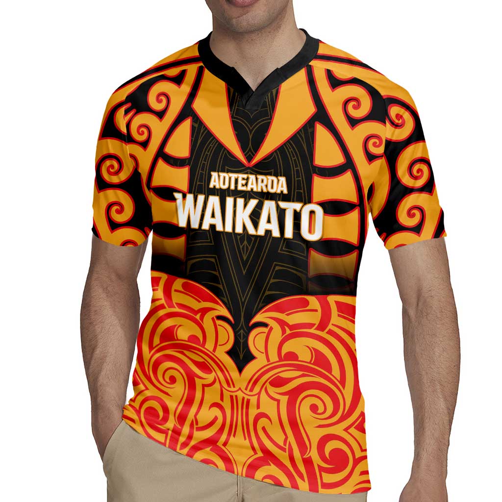 Custom Aotearoa Waikato Rugby Jersey Maori Pattern New Zealand DT05