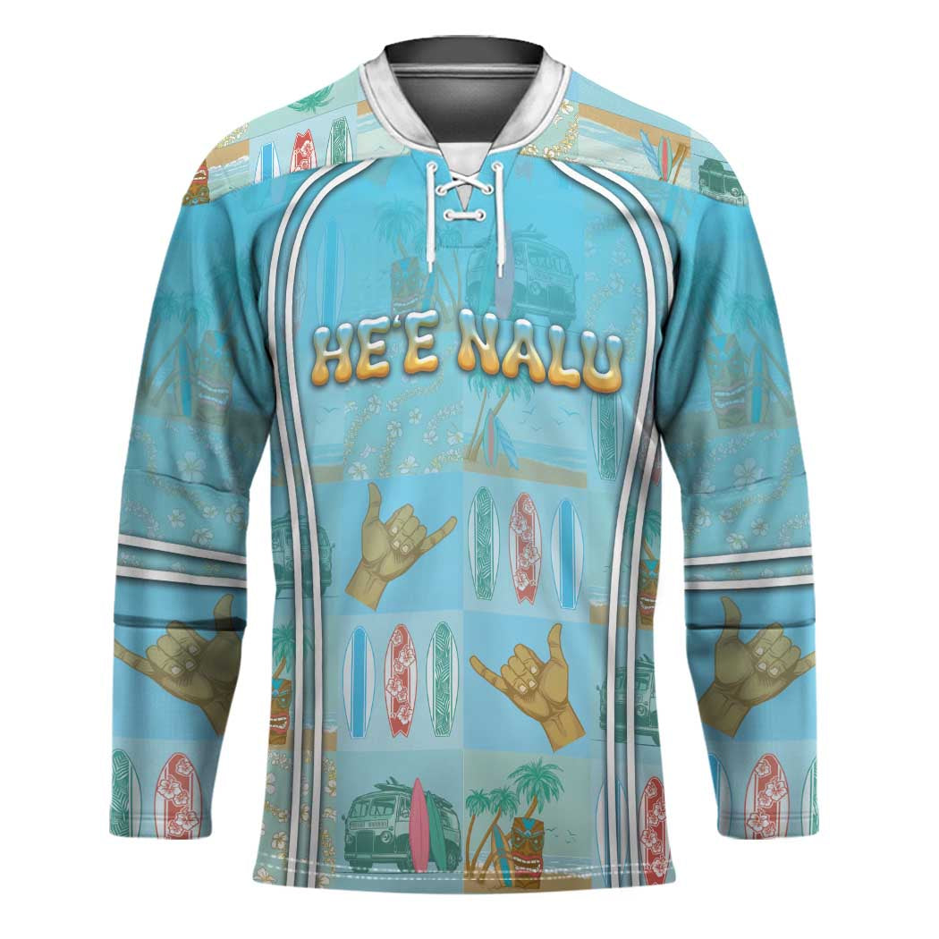 Custom Hawaii Surfing Hockey Jersey He'e Nalu DT05