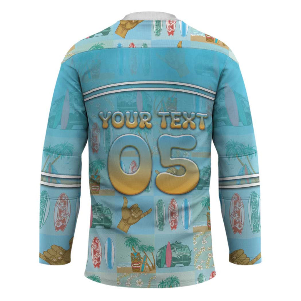 Custom Hawaii Surfing Hockey Jersey He'e Nalu DT05