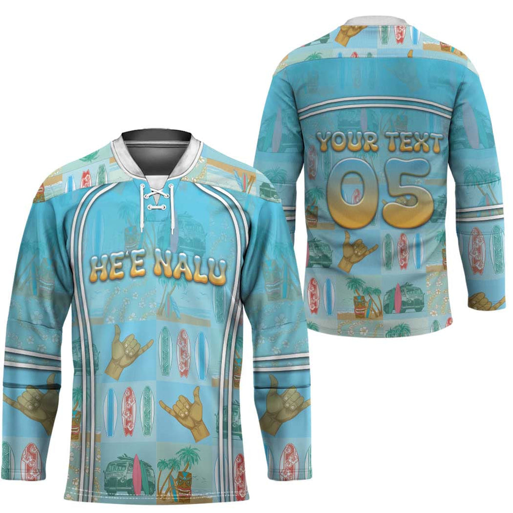 Custom Hawaii Surfing Hockey Jersey He'e Nalu DT05