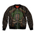 Personalised Hawaii Tiki Pirates Bomber Jacket Kakau Pattern Polynesian Style DT05