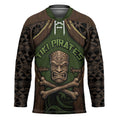 Personalised Hawaii Tiki Pirates Hockey Jersey Kakau Pattern Polynesian Style DT05