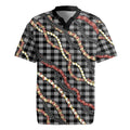 Hawaii Palaka Niihau Shell Lei Rugby Jersey Tropical Island Plaid Patterns DT05