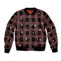 Hawaii Palaka Kahelelani Shell Lei Costume Bomber Jacket Plaid Patterns DT05