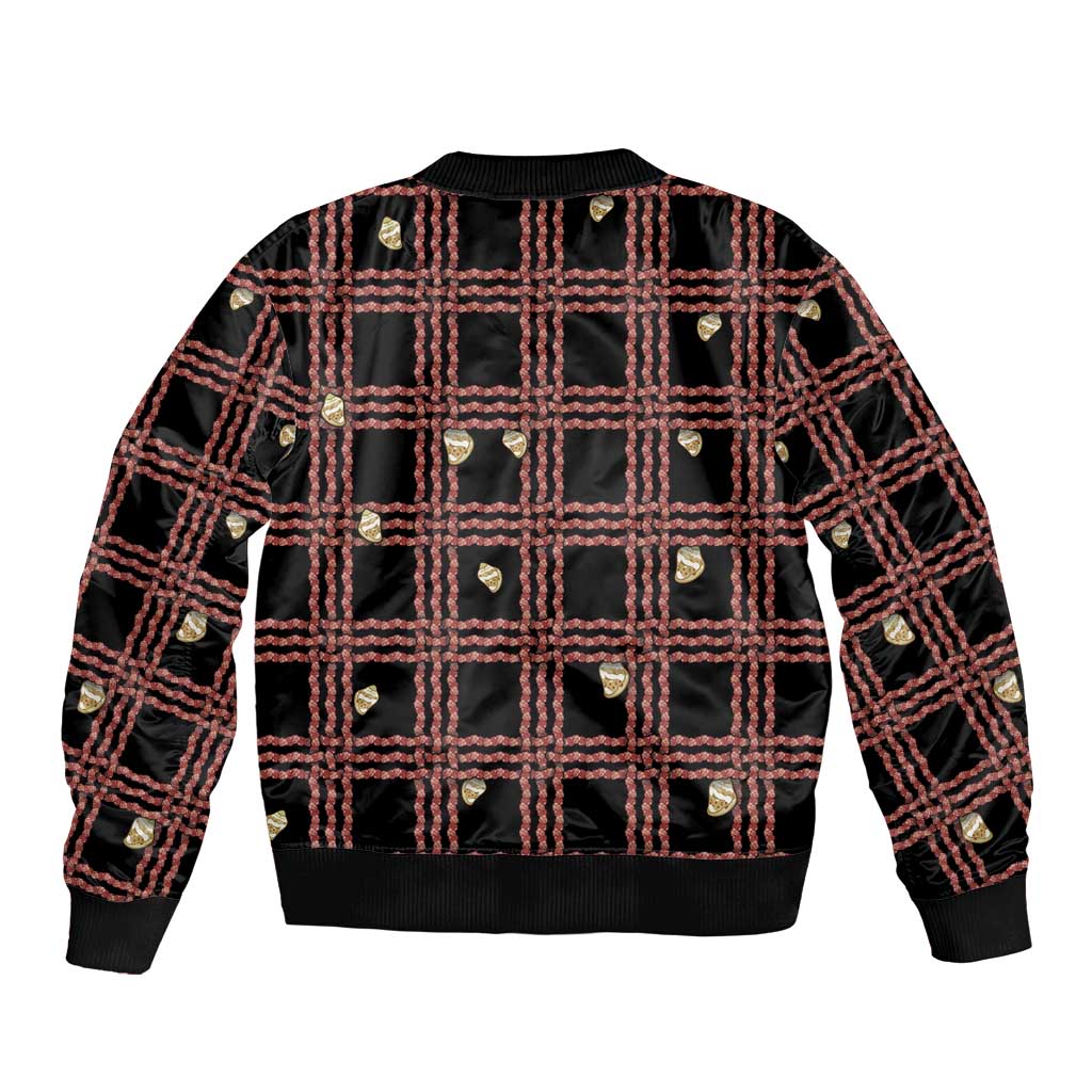 Hawaii Palaka Kahelelani Shell Lei Costume Bomber Jacket Plaid Patterns DT05