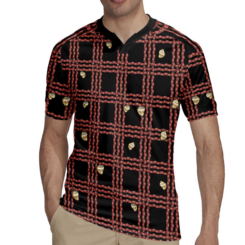 Hawaii Palaka Kahelelani Shell Lei Costume Rugby Jersey Plaid Patterns DT05