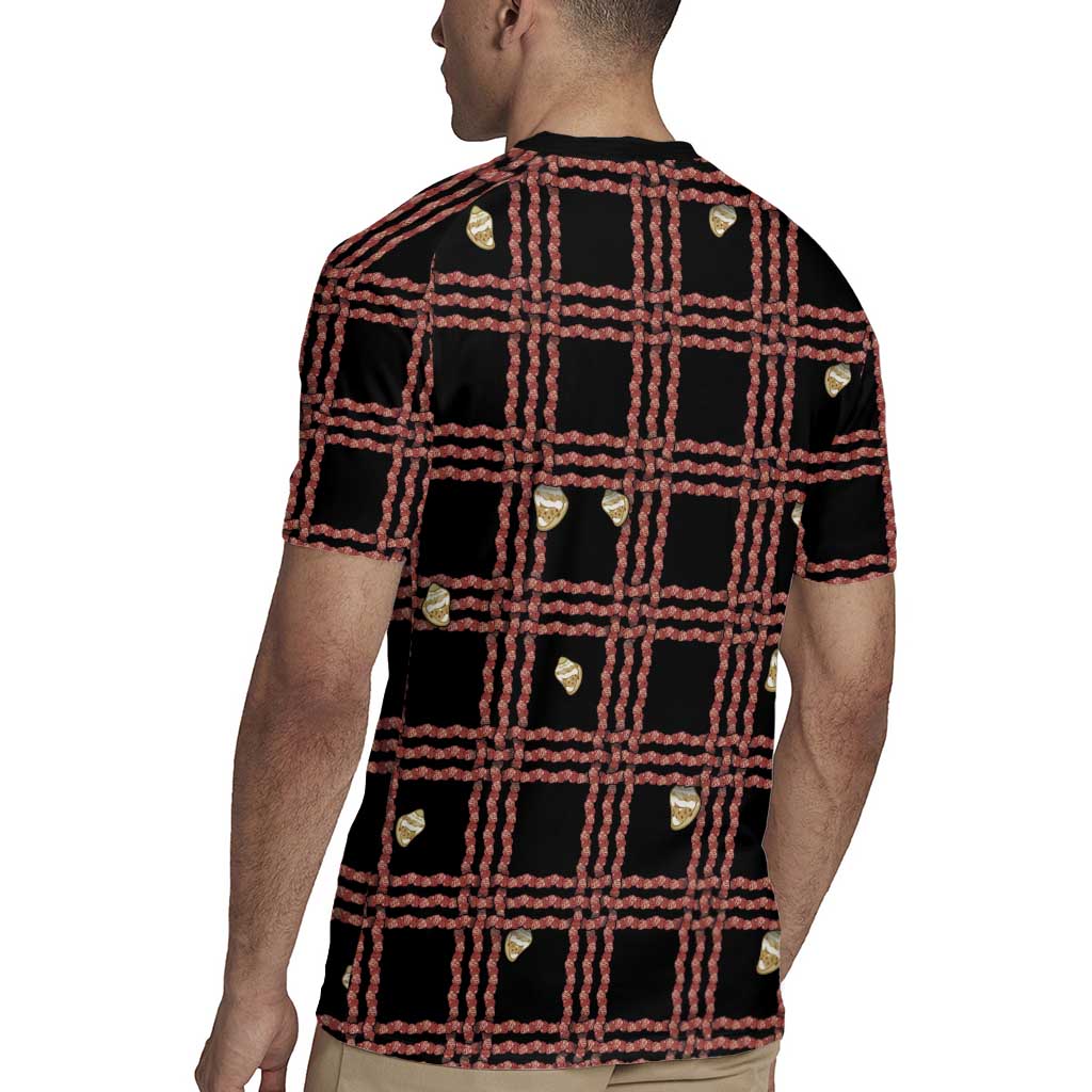 Hawaii Palaka Kahelelani Shell Lei Costume Rugby Jersey Plaid Patterns DT05