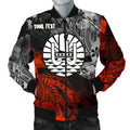 Tahiti Polynesian Personalised Men's Bomber Jacket - Vintage Polynesian Turtle