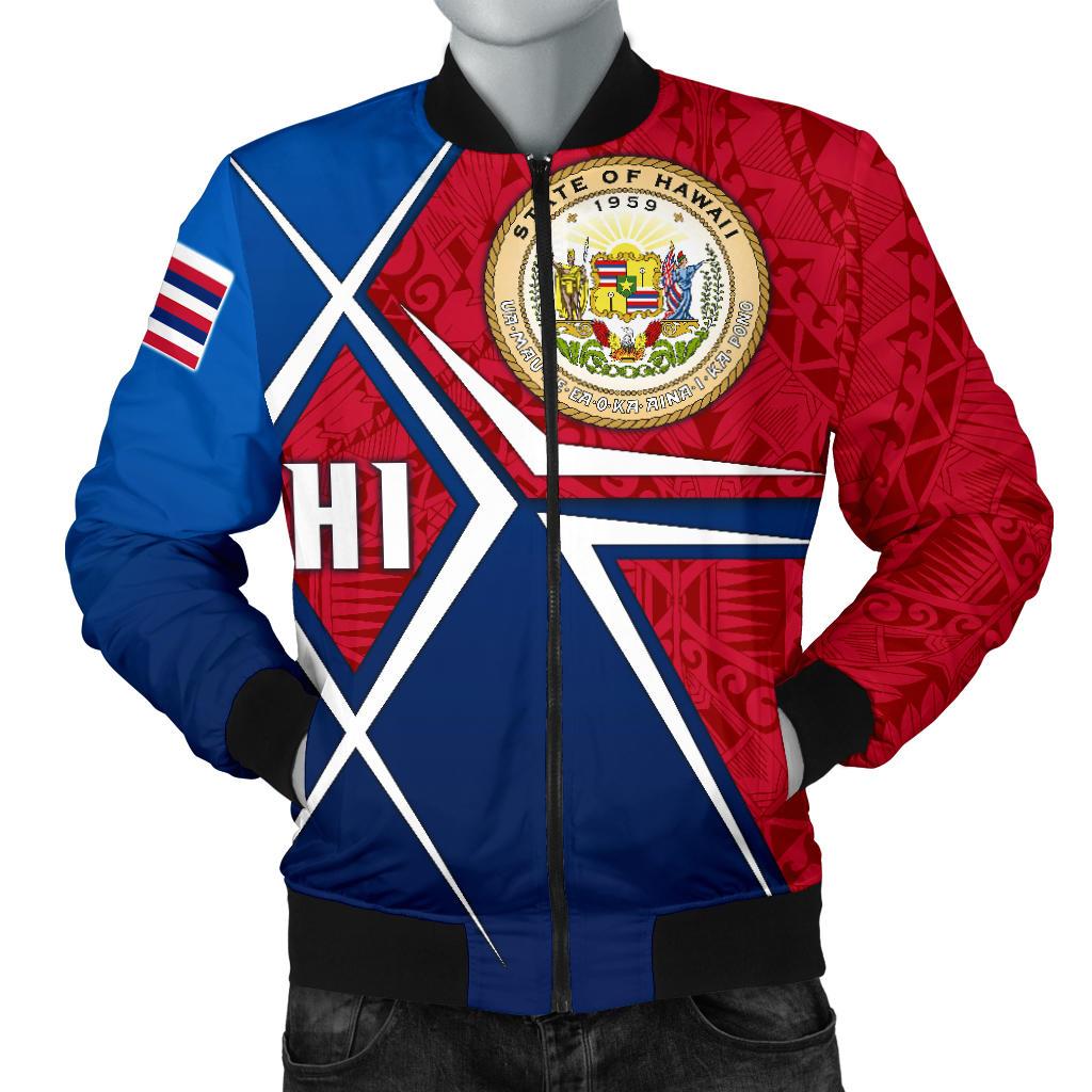 Polynesian Hawaii Men's Bomber Jacket - Hawaii Seal
