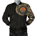 Tahiti in My Heart Polynesian Tattoo Style Men's Bomber Jacket