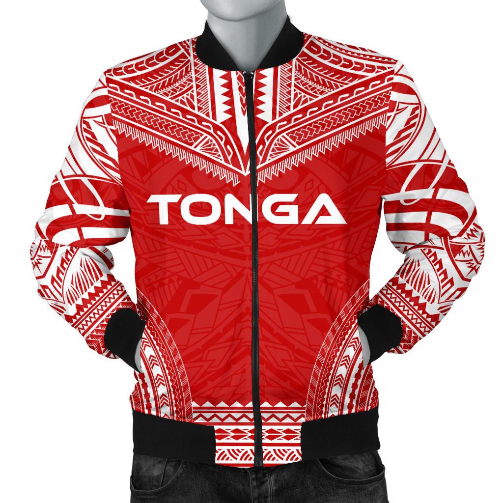 Tonga Flag Polynesian Chief Men's Bomber Jacket