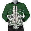 Maori Moko Tattoo Bomber Jacket for Men, Manaia Pounamu