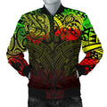 New Zealand Men's Bomber Jacket, Maori Polynesian Tattoo Reggage