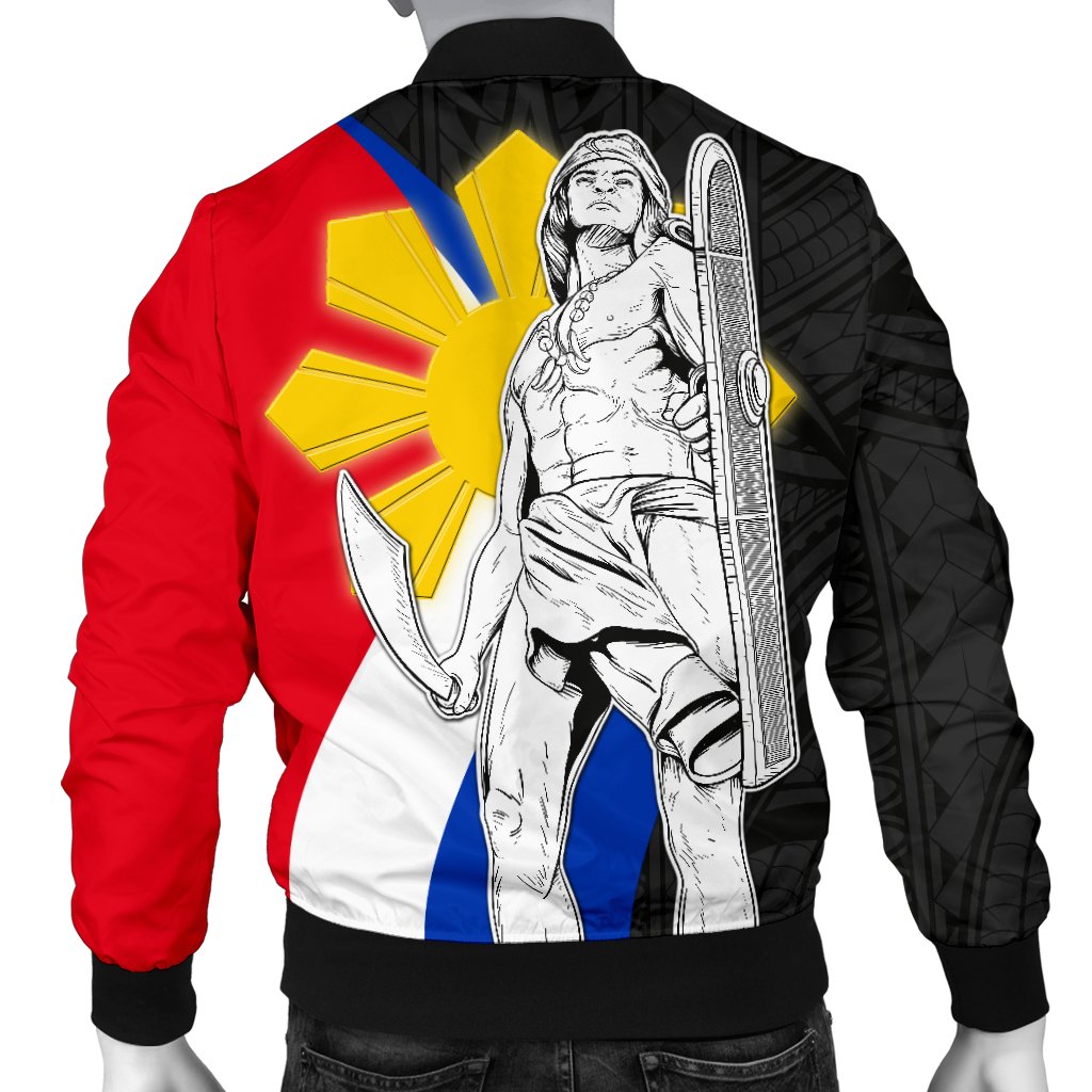 Philippines Men Bomber Jacket - King Lapu - Lapu Polynesian Pattern
