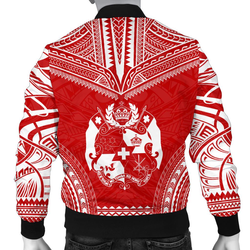 Tonga Flag Polynesian Chief Men's Bomber Jacket
