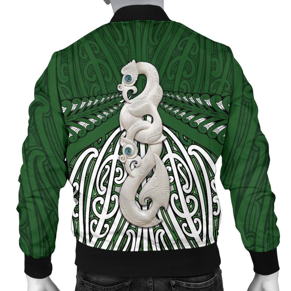 Maori Moko Tattoo Bomber Jacket for Men, Manaia Pounamu