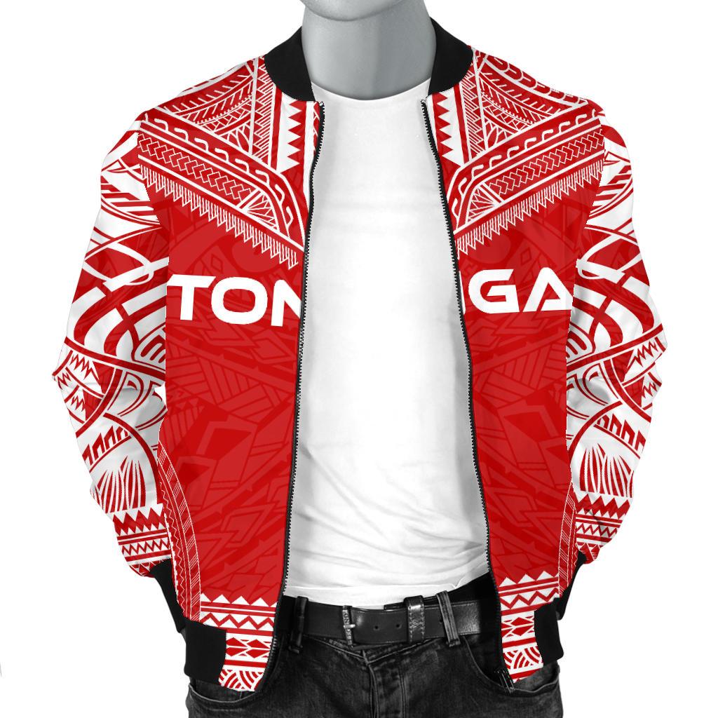 Tonga Flag Polynesian Chief Men's Bomber Jacket