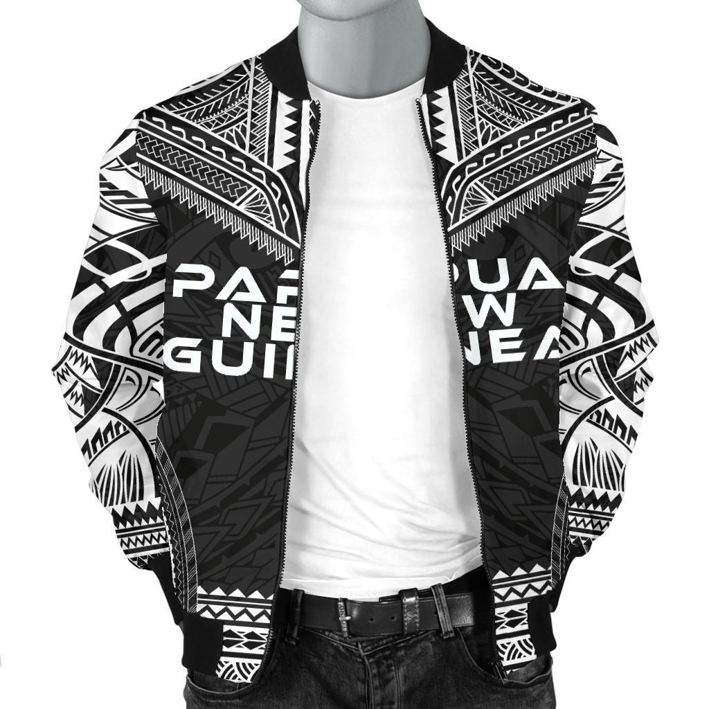 Papua New Guinea Polynesian Chief Men's Bomber Jacket - Black Version
