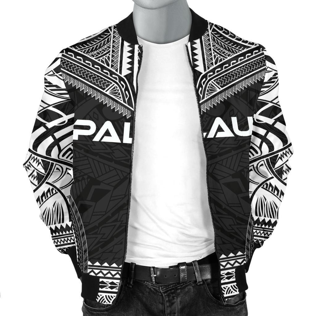 Palau Polynesian Chief Men's Bomber Jacket - Black Version