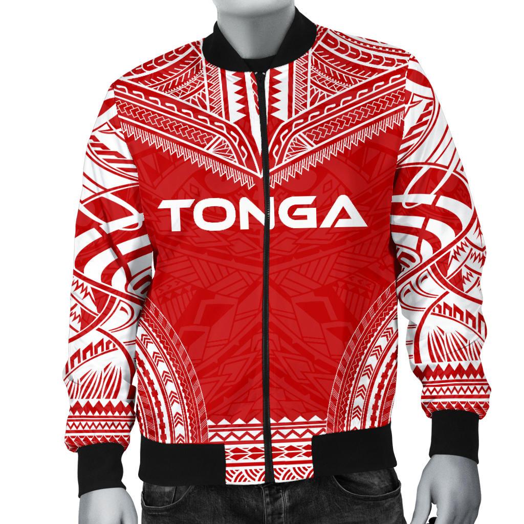 Tonga Flag Polynesian Chief Men's Bomber Jacket