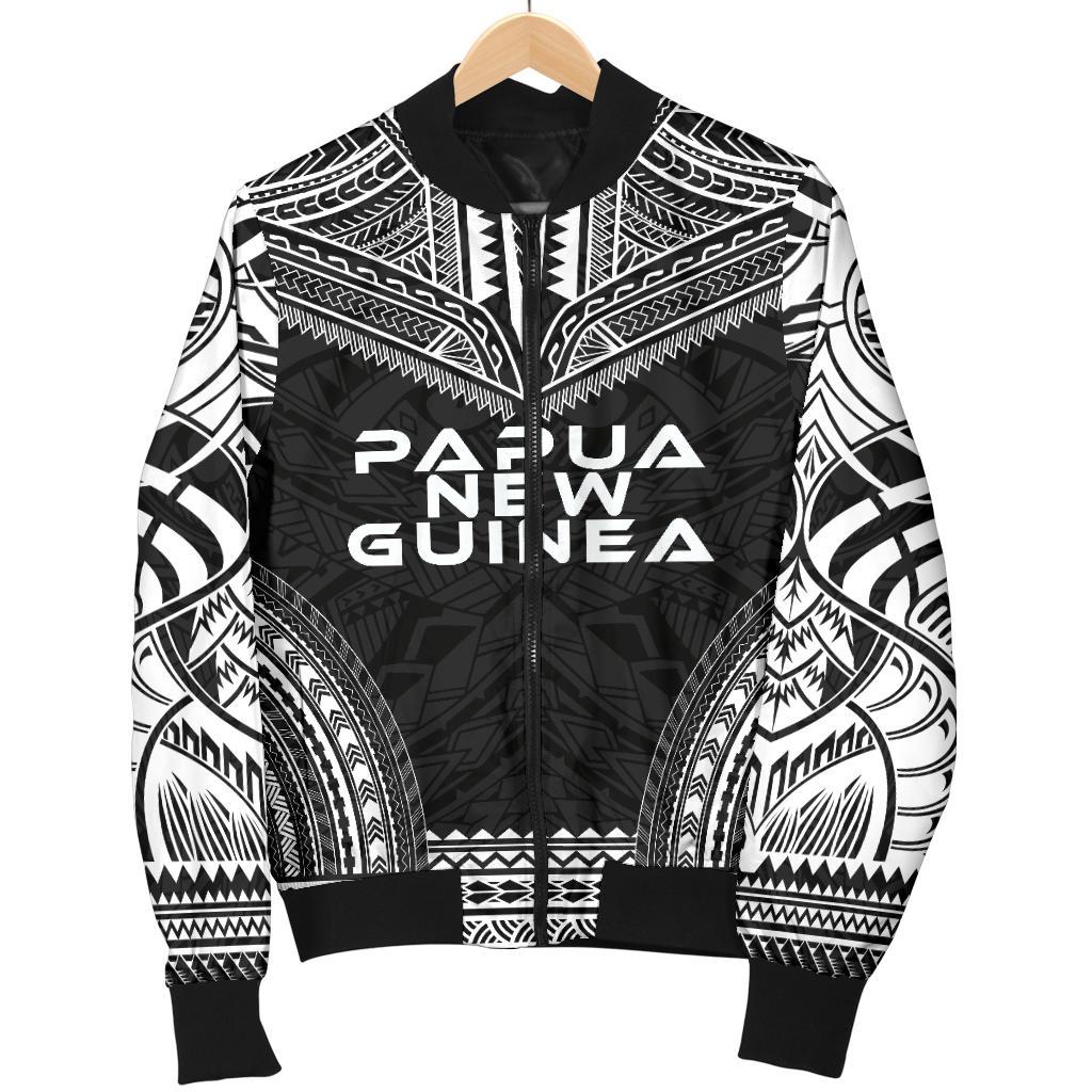 Papua New Guinea Polynesian Chief Men's Bomber Jacket - Black Version