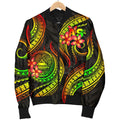 American Samoa Polynesian Men Bomber Jacket - Reggae Plumeria