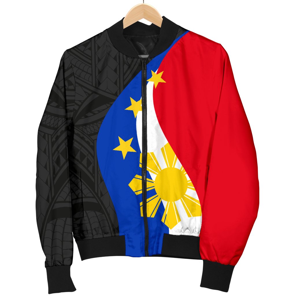 Philippines Men Bomber Jacket - King Lapu - Lapu Polynesian Pattern
