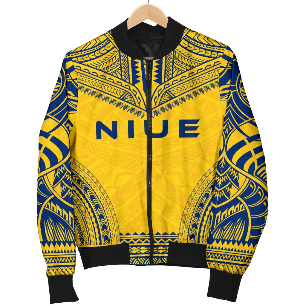 Niue Flag Polynesian Chief Men's Bomber Jacket