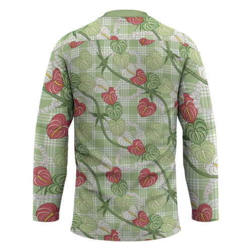 Anthurium Pikake Ti Leaf Palaka Hockey Jersey Green Version LT01