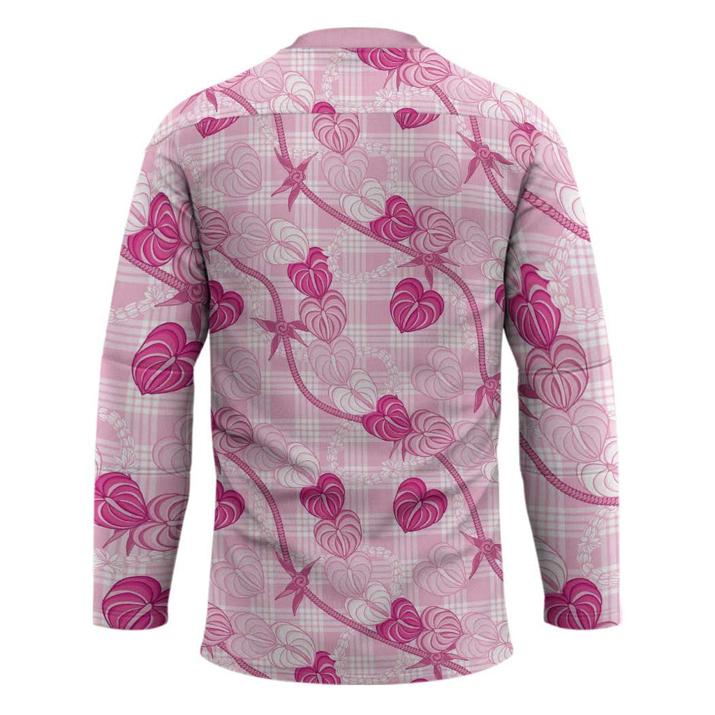 Anthurium Pikake Ti Leaf Palaka Hockey Jersey Pink Version LT01