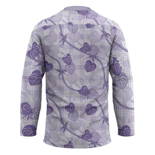 Anthurium Pikake Ti Leaf Palaka Hockey Jersey Purple Version LT01