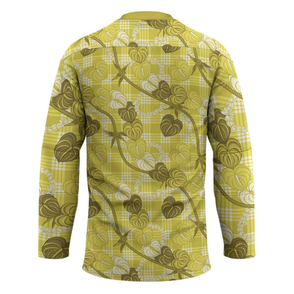 Anthurium Pikake Ti Leaf Palaka Hockey Jersey Yellow Version LT01