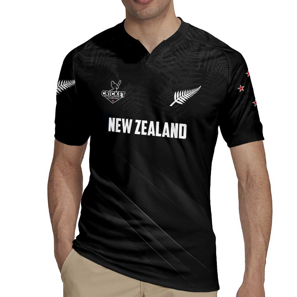 Custom New Zealand Cricket Rugby Jersey Aotearoa Black Cap Come On LT01