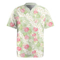 Anthurium Plumeria Lei Pastel Rugby Jersey Green Hawaiian Splendid Palaka LT01